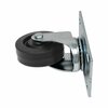 Rubbermaid Commercial Replacement Plate Casters, Rigid Mount Plate, 3.5 in. Rubber Wheel, Black FG1005L40000